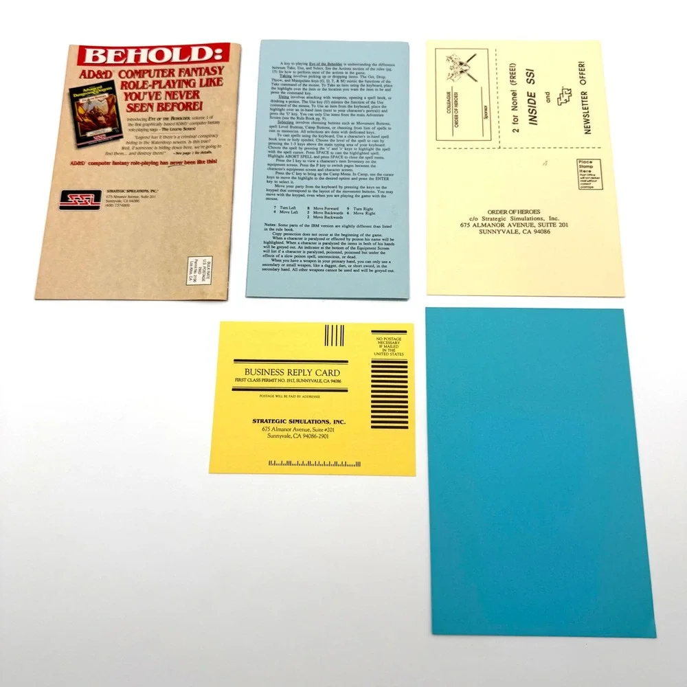 Eye of the Beholder AD&D Big Box PC Game 5.25 Floppy SSI D&D 1990 TSR
